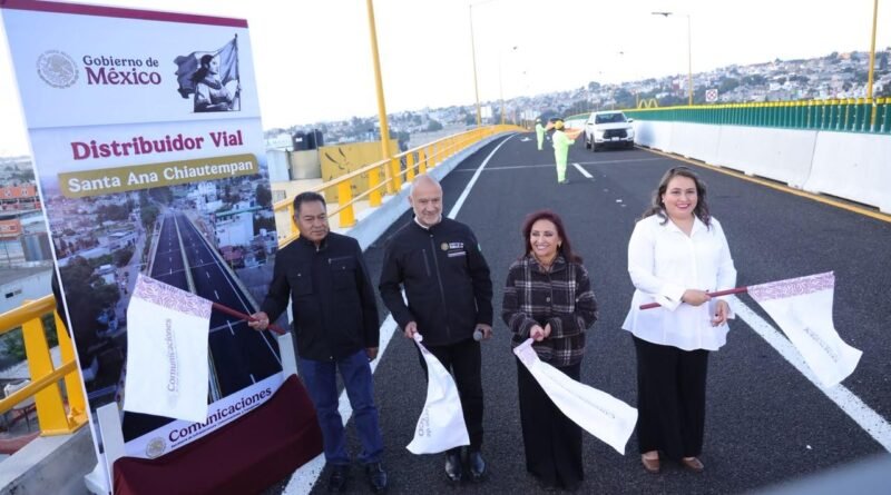 Entregan Distribuidor Vial en Chiautempan; Beneficiará a 73 mil Habitantes