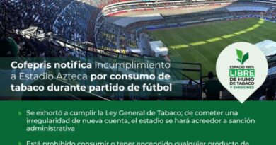 Cofepris Notifica Incumplimiento a Estadio Azteca por Consumo de Tabaco Durante Partido de Fútbol