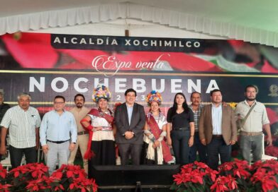 Inaugura Alcalde Expo Nochebuena en Xochimilco