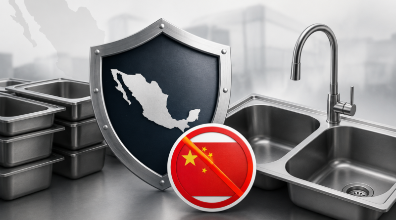 Secretaría de Economía Extiende Cuotas a Importaciones de Fregaderos de China