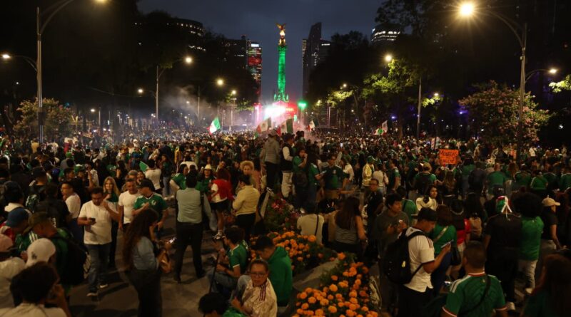Más de 700 mil Personas Celebran el Triunfo de México en la Capital