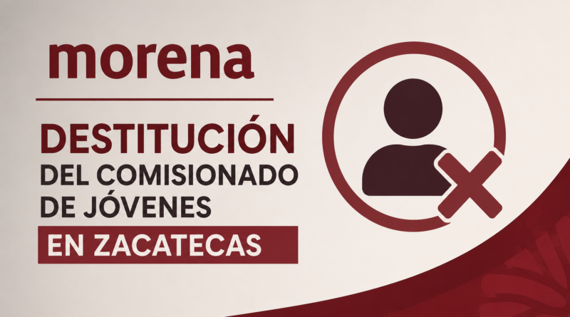Morena Destituye al Comisionado de Jóvenes en Zacatecas