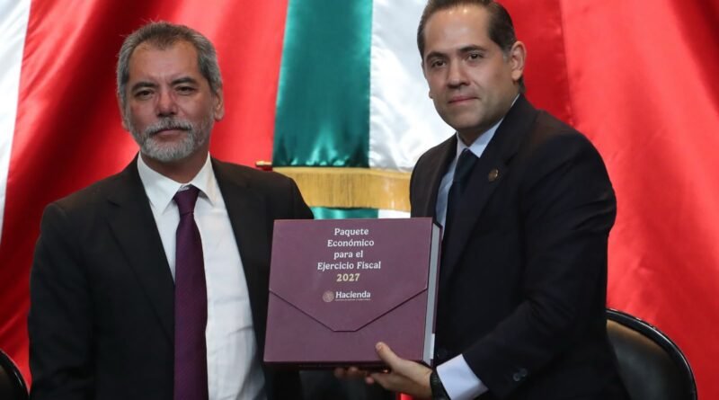 Entregan Paquete Económico 2027 a Cámara de Diputados