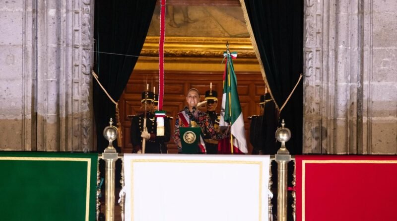 “Vivas” de Sheinbaum en el Grito de Independencia
