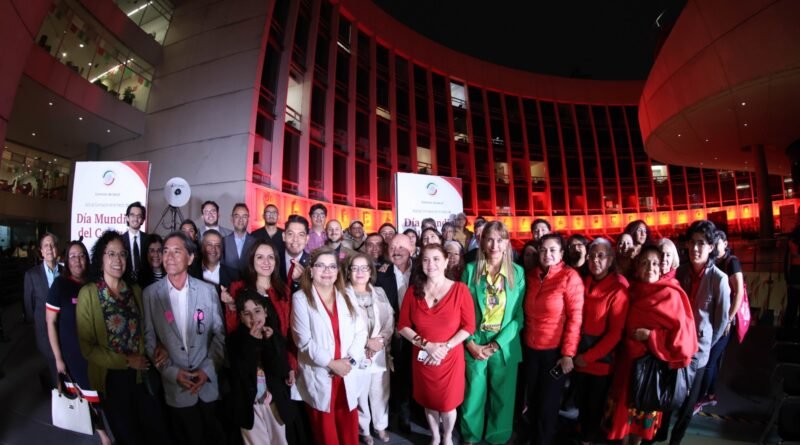 Senado se Ilumina de Rojo por el Día Mundial del Corazón