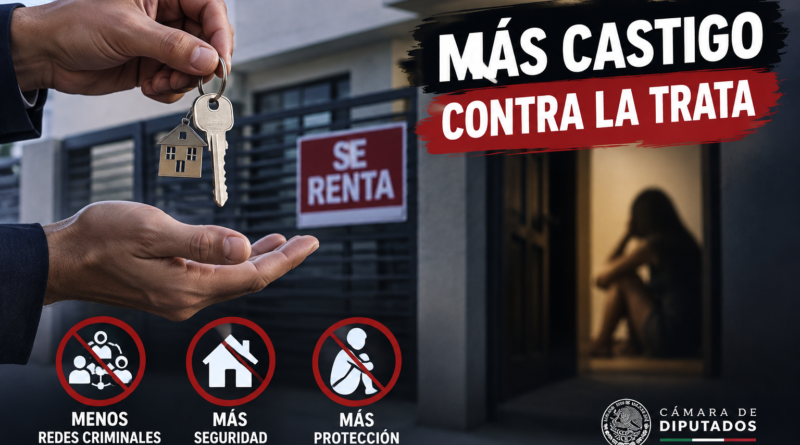 Diputado Propone Aumentar Penas por Facilitar Inmuebles Para Trata