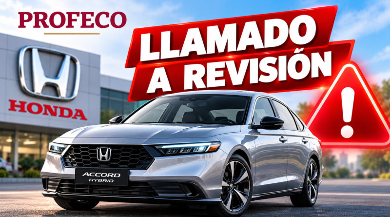Profeco Llama a Revisión a mil 954 Honda Accord Hybrid por Falla