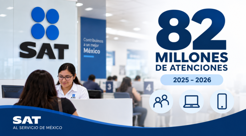 SAT Brinda más de 82 Millones de Atenciones de Enero de 2025 a Julio de 2026