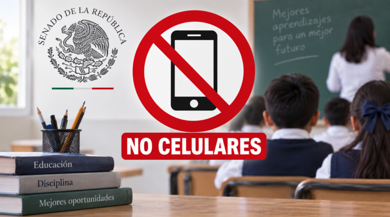 Senado Impulsa Prohibición de Celulares en Escuelas de Educación Básica