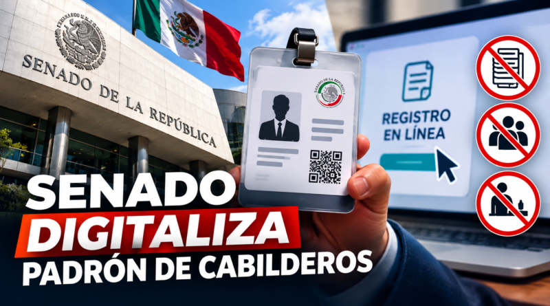 Digitaliza Senado el Padrón de Cabilderos y Elimina Trámites en Papel