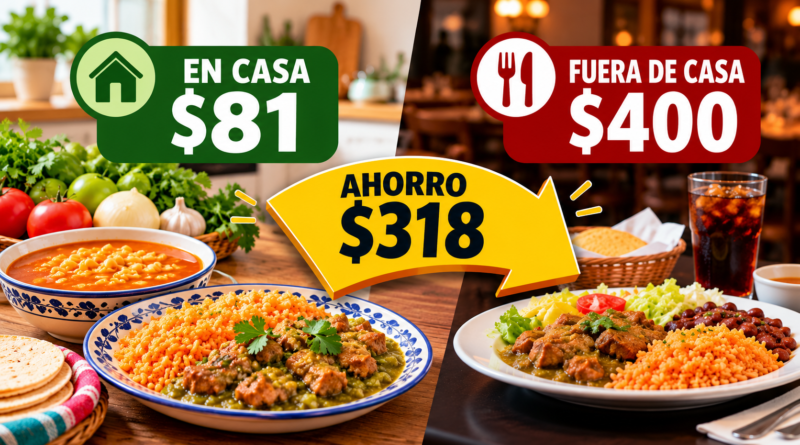 Preparar Comida en Casa Permite Ahorrar Hasta 318 Pesos a una Familia