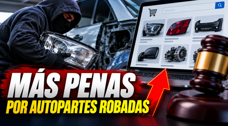 Buscan Endurecer Penas por Robo y Venta de Autopartes