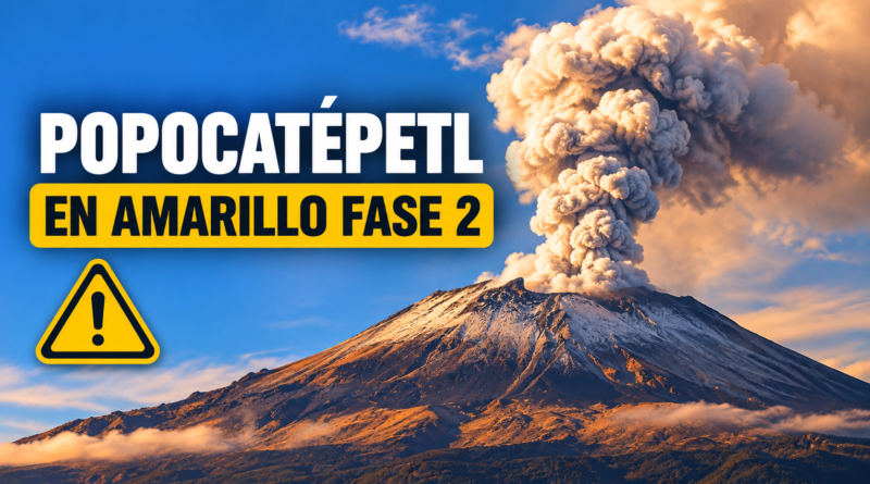 Popocatépetl Registra 42 Exhalaciones y un Sismo Volcanotectónico